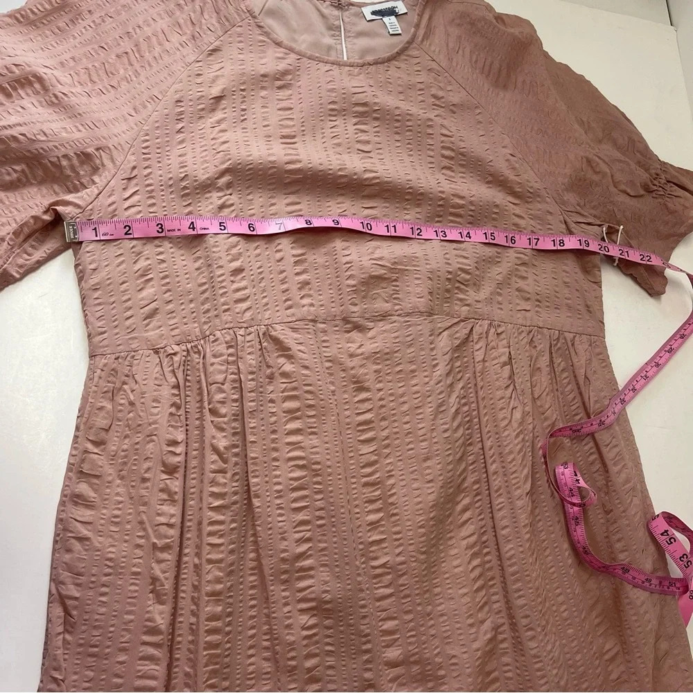 NEW Nordstrom Dress Womens Size Small Pink Puff Sleeve A-line Cotton Blend NWOT - Picture 11 of 14